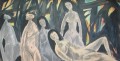five naked ladies old China ink